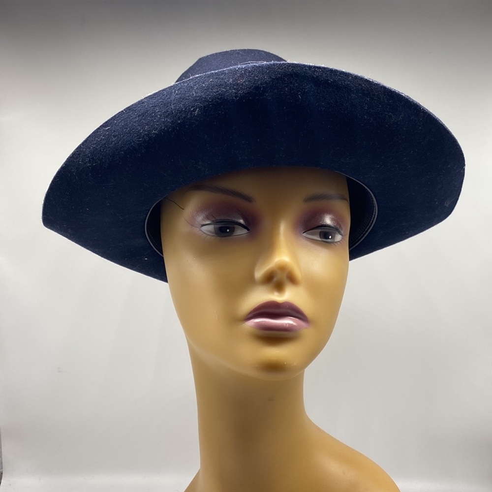 Stacy Adam’s Black Wool Felt Fedora Hat Size‎ M